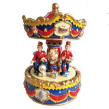 Drumming Soldier Carousel Music Box