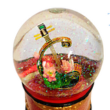 Moonlight On Spring River Musical Rotating Snow/Glitter Water Globe