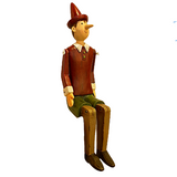 Wooden Pinocchio Shelf Sitter Puppet