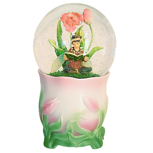 Elfling Story Time Musical Rotating Snow Glitter Globe