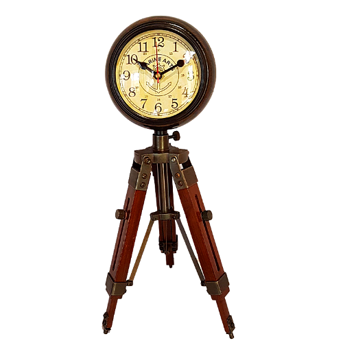 Nautical Marine Antique Style Tripod Clock