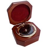 Black And Gold Floating Brass Compass