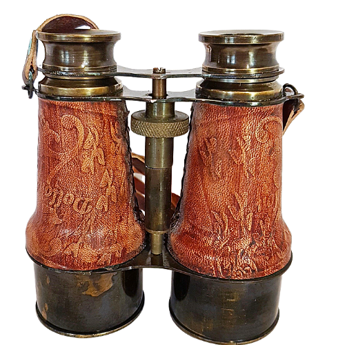 Antique Style Brass and Leather Dollard London Binoculars 