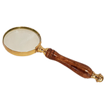 Brass And Wood Handled Magnifying Glass