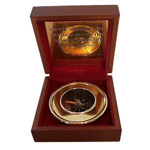 Brass Compass With Poem Engraved By James Manning
