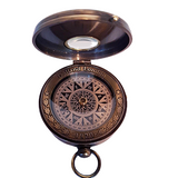 Dolland London Floating Dial Brass Compass in Leather Case