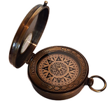 Dolland London Floating Dial Brass Compass in Leather Case