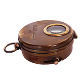 Dolland London Floating Dial Brass Compass in Leather Case
