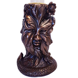 Three Faces Of The Green Man Candle Stick Holder