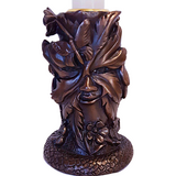 Three Faces Of The Green Man Candlestick Holder