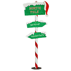 Christmas Is Coming North Pole Display Sign 134 cm Tall