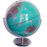 Large Teal Ocean World Globe