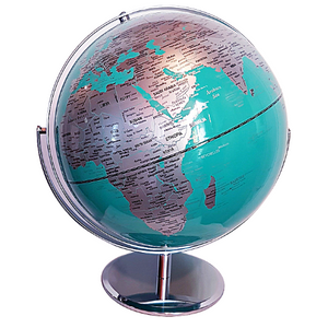 Large Teal Ocean World Globe