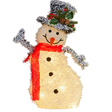 Snowy Berry LED Christmas Snowman