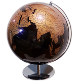 Deepest Purple and Gold World Globe With Gimbal Movement