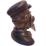 Steampunk Plaque Doctor Bust Secret Treasure Box Statue