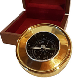 Brass Compass In Rosewood Box With Poem Engraved By T. Jefferson