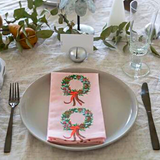 Xmas Wreath Christmas Cotton Napkins Set Of Four