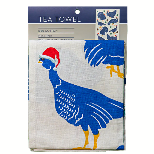 Christmas Turkeys Tea Towel