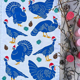Christmas Turkeys Tea Towel