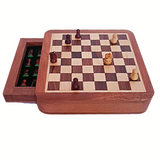 Magnetic Travel Wooden Chess Set 13 cm Wide