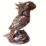 Veronese Design Steampunk Cockatiel Parrot Cold Cast Bronze