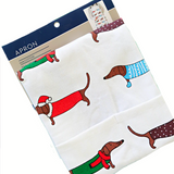 Christmas Dachshund Dogs Heavy Drill Cotton Apron
