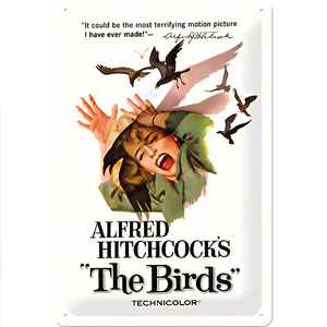 Alfred Hitchcook's "The Birds" Steal Sheet Metal Movie Display Sign