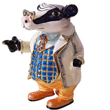 Badger From Wind In The Willows Aurora Hidden Treasures Trinket Box