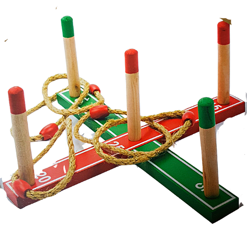 Quoits Game Made With Wood And Rope