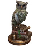 Wise Scholar Owl And Professor Cold Cast Bronze By Veronese Design
