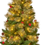 Bristle Berry Christmas Tree with Multi Function Lights 4 Foot Tall