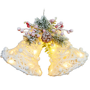Christmas Snowy Double Bells LED 