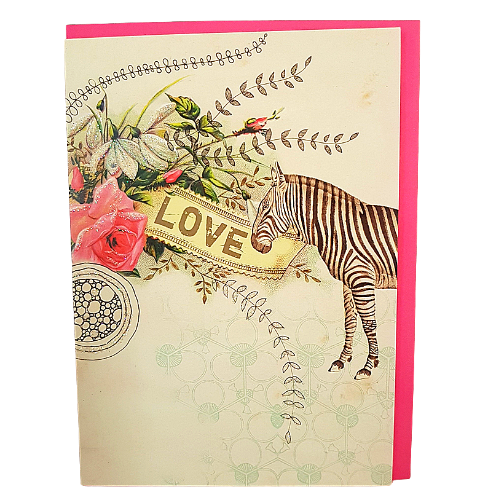 Zebra Love Card