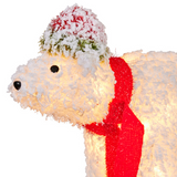 Ben The Christmas Polar Bear with Lights & Snowy Finish 43 cm Long