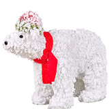 Ben The Christmas Polar Bear with Lights & Snowy Finish 43 cm Long