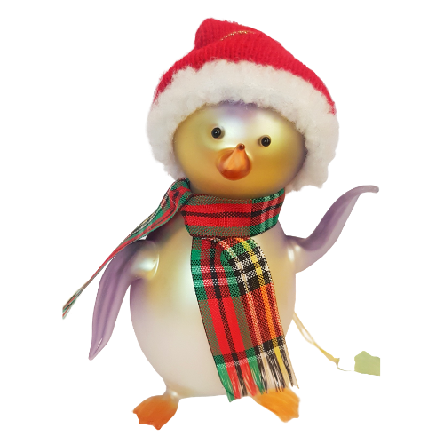 Tinky -  Glass Christmas Penguin Ornament