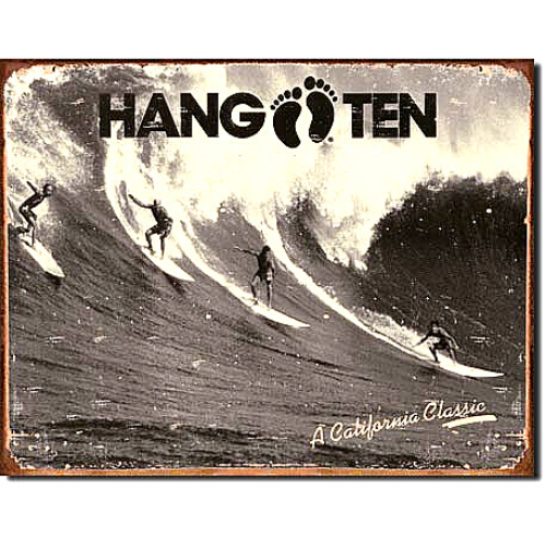 Hang Ten Tin Sign