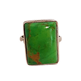 Green Turquoise and Sterling Silver Ring
