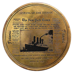 Titanic, Antique Style Brass Compass