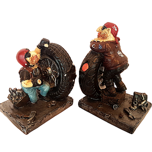The Loveable Biker Bookends Part Of The Boyle BIkers Collection 