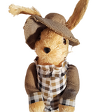 Country Easter Bunny Named Shirley Made with Straw