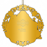 Diorama 3D Home Sweet Home Christmas Tree Ornament Finished In 18K Gold