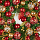 Elegant Traditional Red Berries Christmas Wreath  56 cm wide