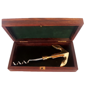 Brass Anchor Bottle Opener in Rosewood Box