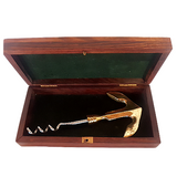 Brass Anchor Bottle Opener in Rosewood Box