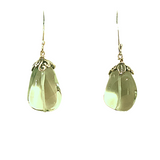 Green Amethyst and Sterling Sliver Earrings