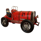 Red Old Fashion Racing Car Model