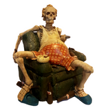 The Couch Potato, To much effort to Eat! Skeleton Figurine
