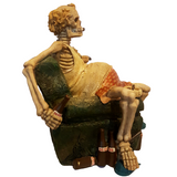 The Couch Potato, To much effort to Eat! Skeleton Figurine